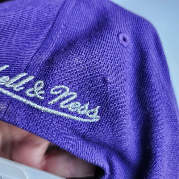 Toronto Raptors Mitchell & Ness Purple Hardwood Classics Earthquake Snapback Hat - Picture 5 of 15